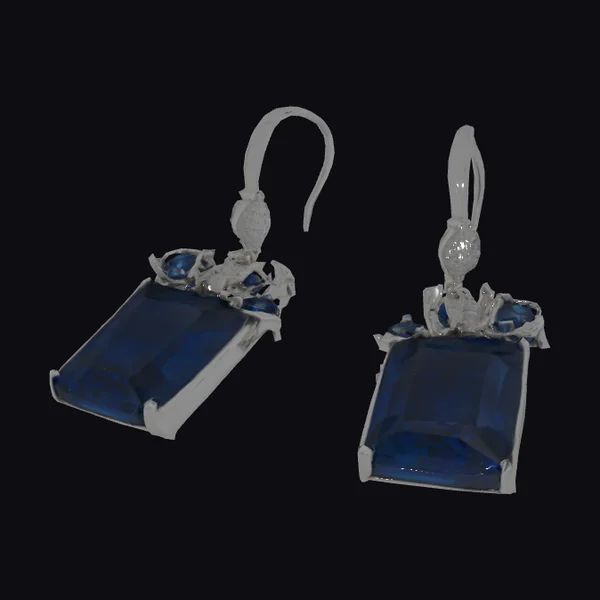Elegant Blue Gemstone Earrings