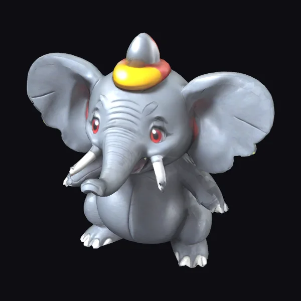 Gray Elephant Figurine