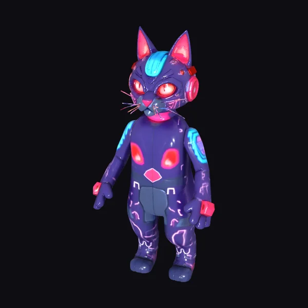 Cyber Cat Character