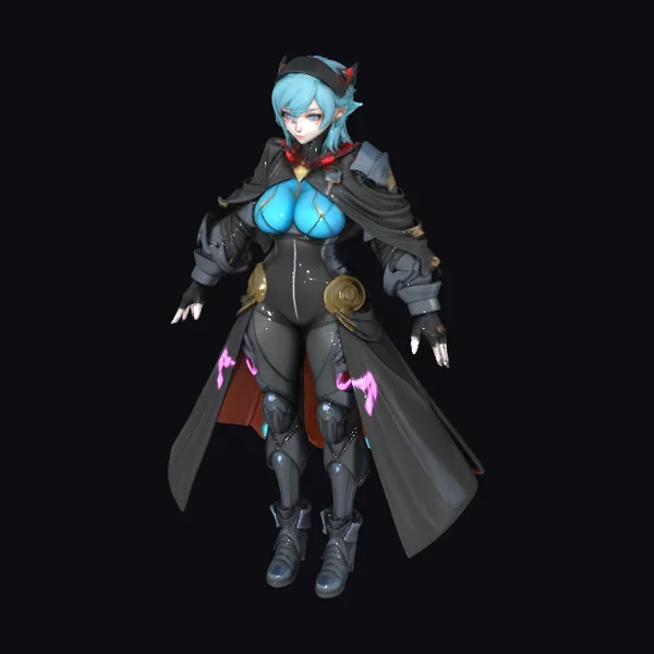 Cyberpunk Female Warrior