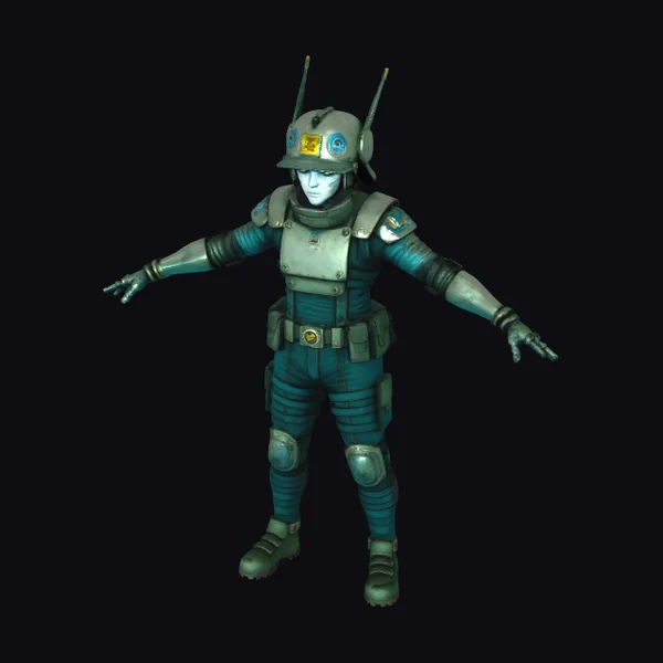 Cyberpunk Space Soldier