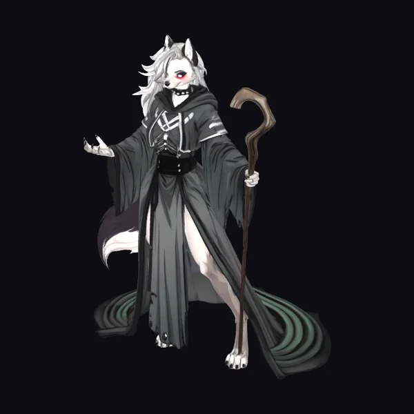 Wolf-like Sorcerer Figure