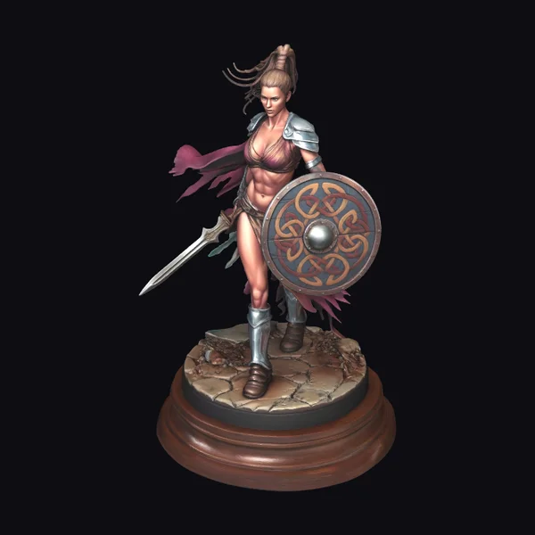 Female Warrior with Shield