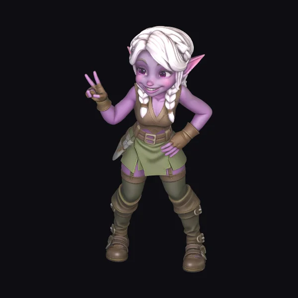 Purple Elf Girl