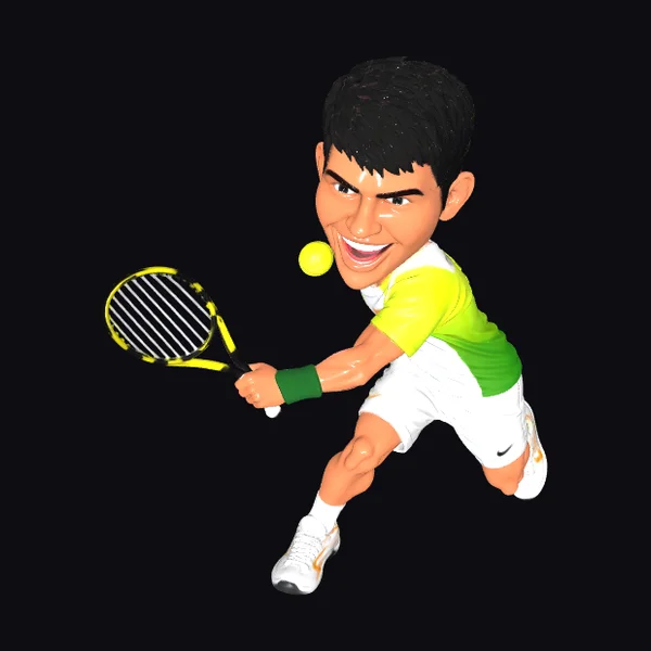 Tennis Player in Action