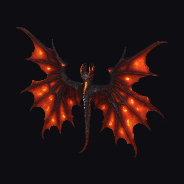 Glowing Demonic Dragon Wings