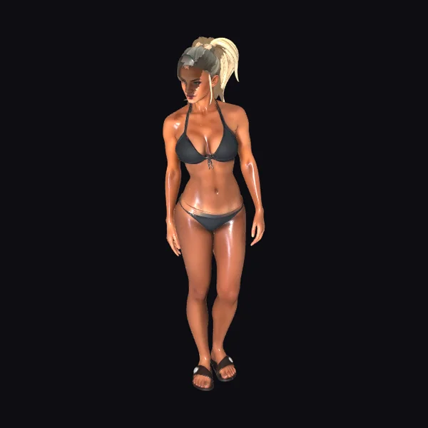 Tanned Female Athlete