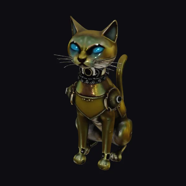 Steampunk Bejeweled Feline