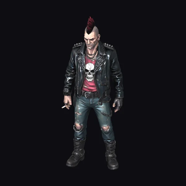 Punk Rocker Character
