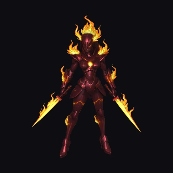 Flaming Armor Warrior