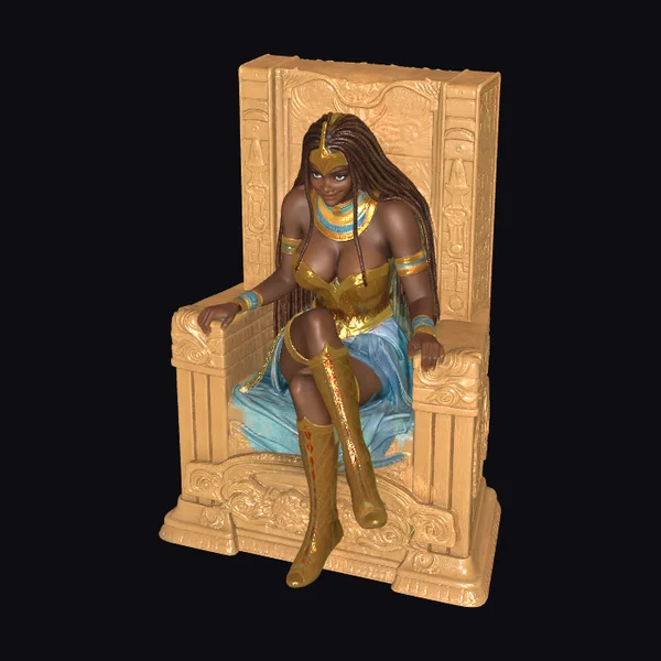Golden Queen on Throne