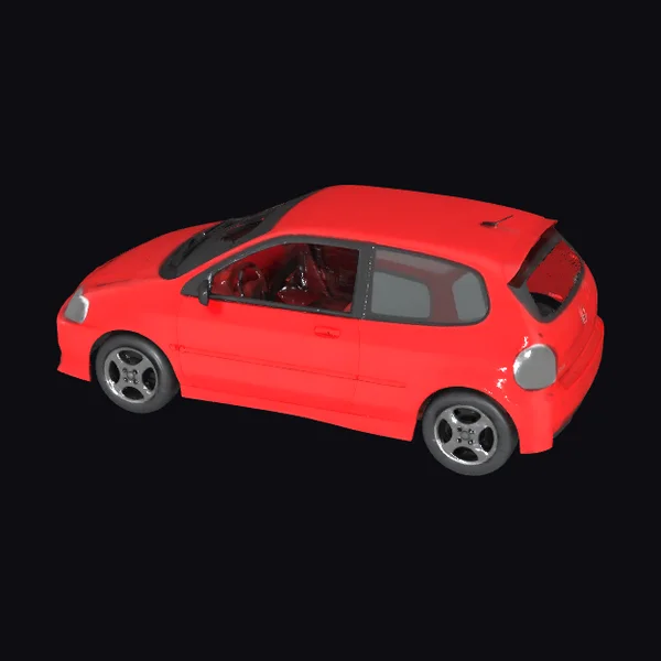 Red Compact Hatchback Car