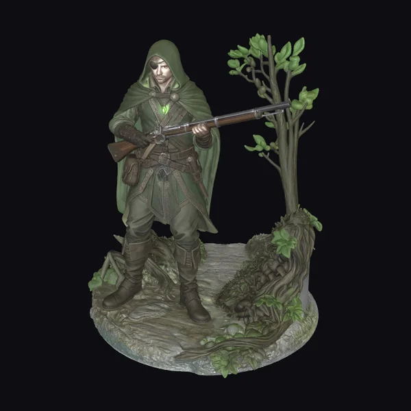 Green Hooded Ranger Figure