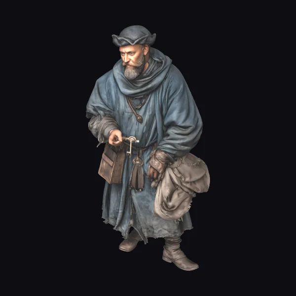 Medieval Keybearer Figurine