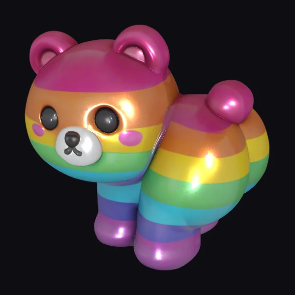 Rainbow Bear Toy