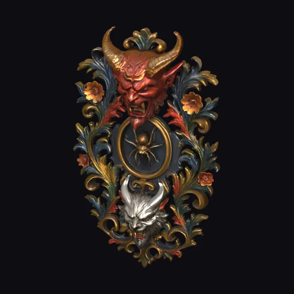 Demonic Heraldic Plaque