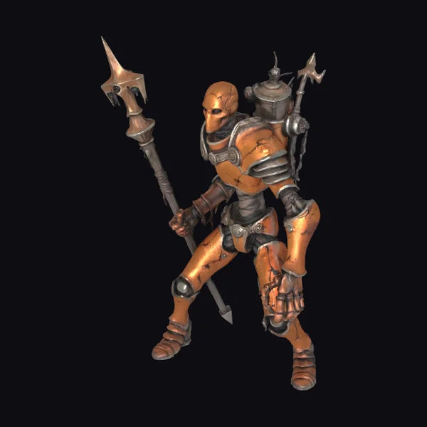 Ancient Metal Robot Warrior