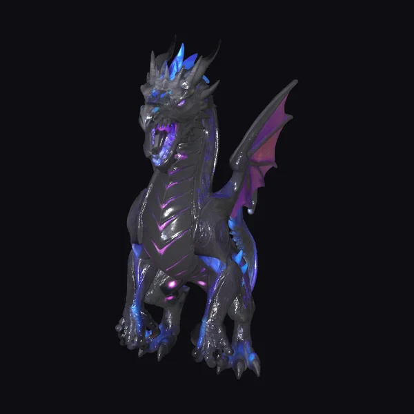 Woodcarved Dragon Sculpture