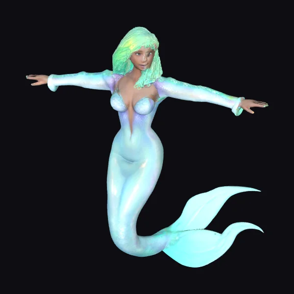 Glowing Mermaid Tail Figure