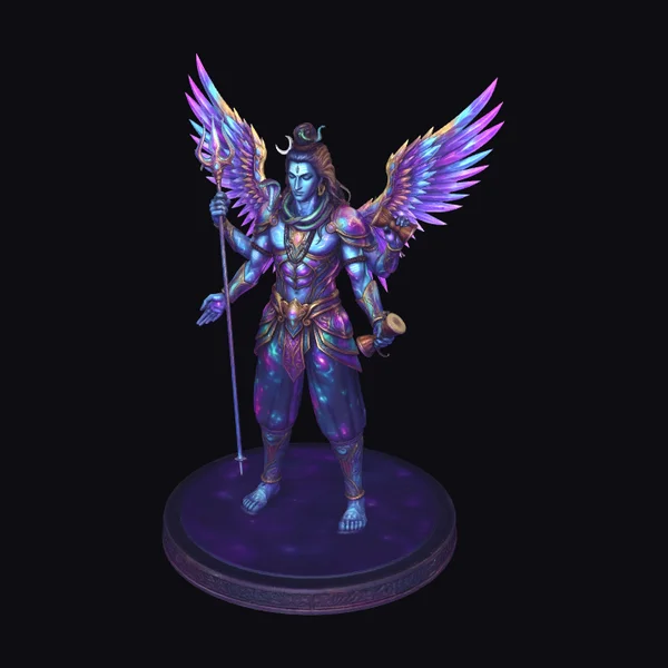 Winged Cosmic Deity Statue