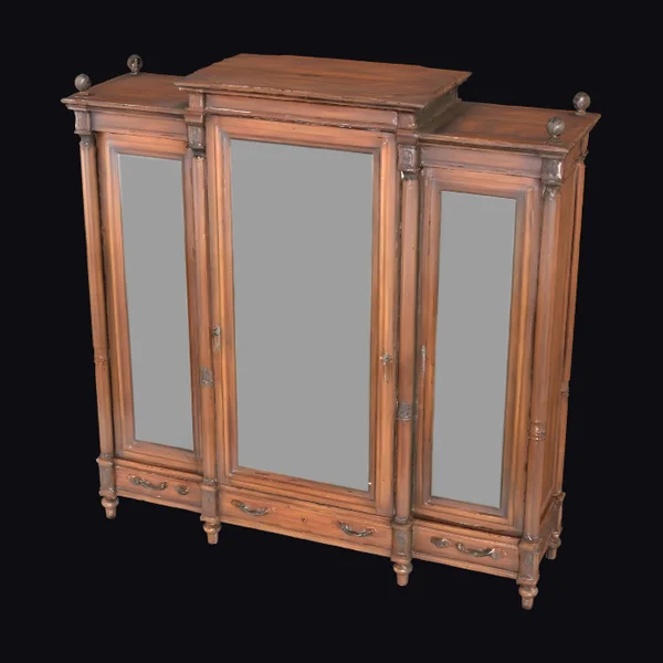 Vintage Triple Mirror Wardrobe