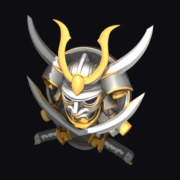 Samurai Helmet with Swords