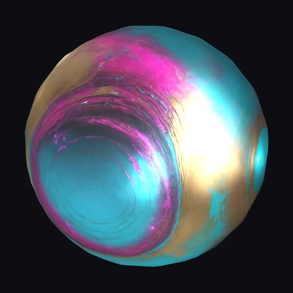 Iridescent Metallic Sphere