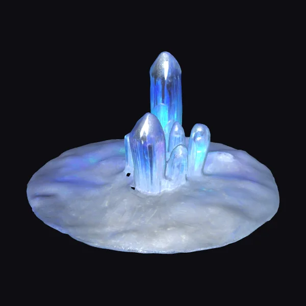 Glowing Ice Crystal Cluster