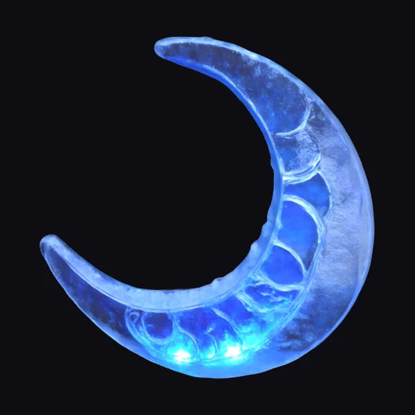 Glowing Crescent Moon Sculpture