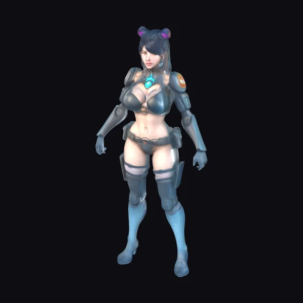 Cybernetic Female Warrior