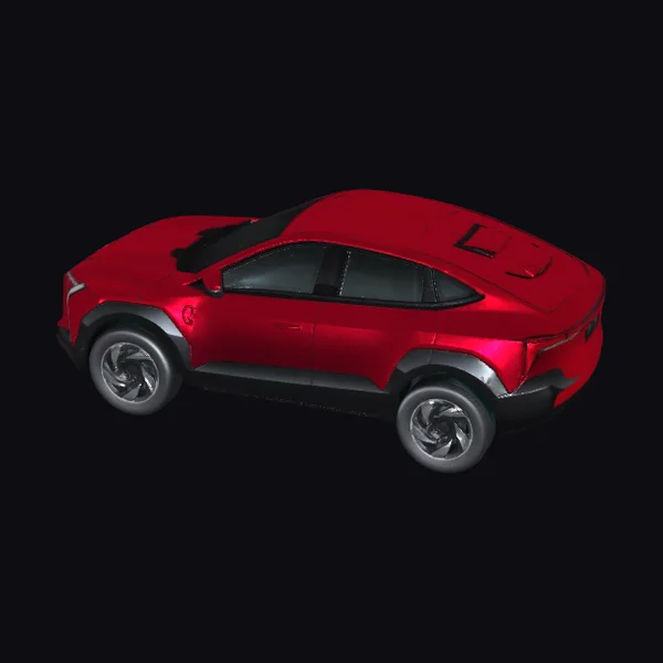 Red Electric SUV