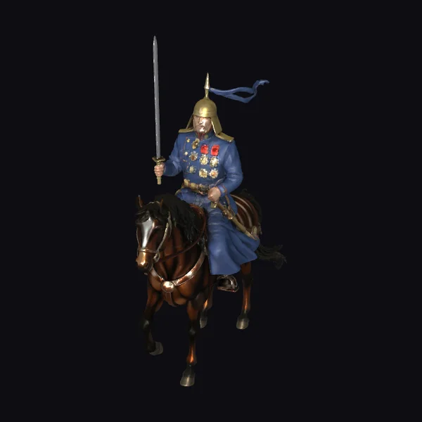 Armored Warrior on Horse