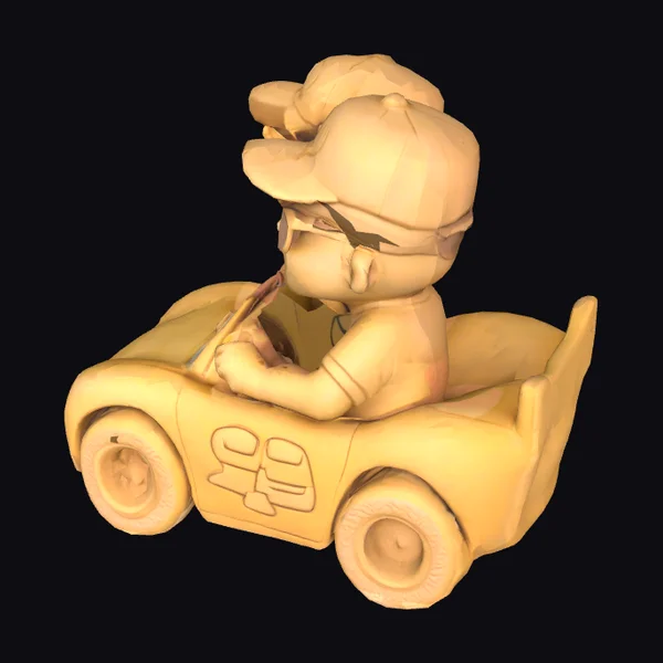 Boy in Toy Car