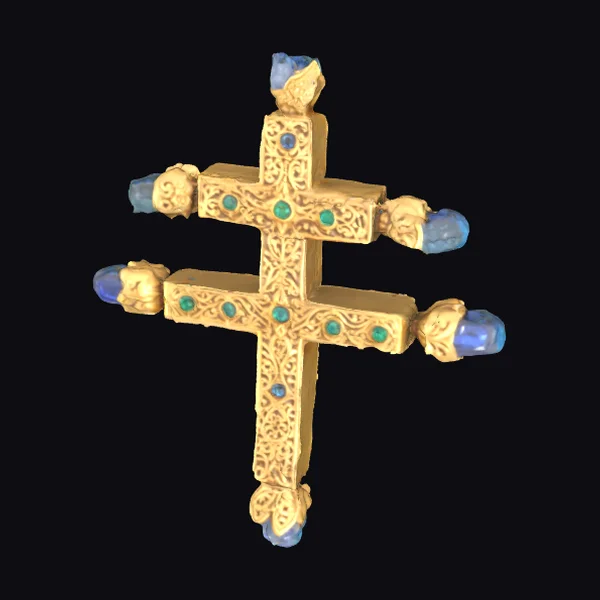 Bejeweled Gold Cross