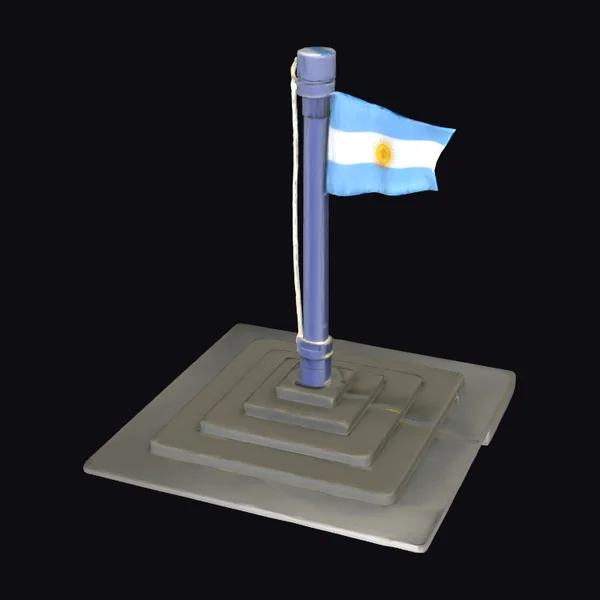 Argentina Flag Cement Base