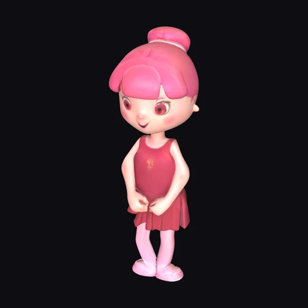 Pink Hair Ballet Girl