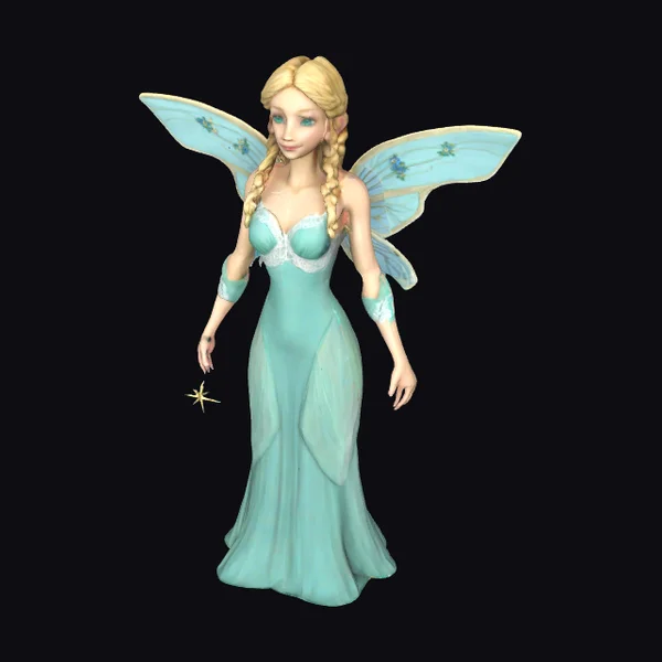 Barefoot Fairy in Teal
