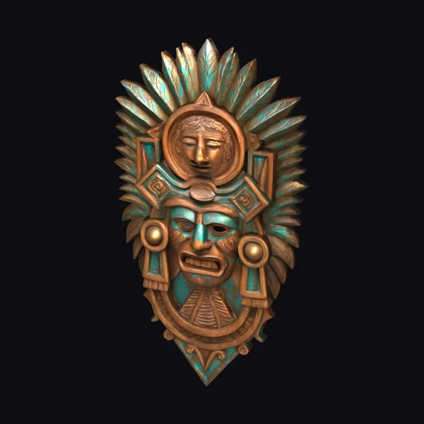 Aztec Sun God Mask