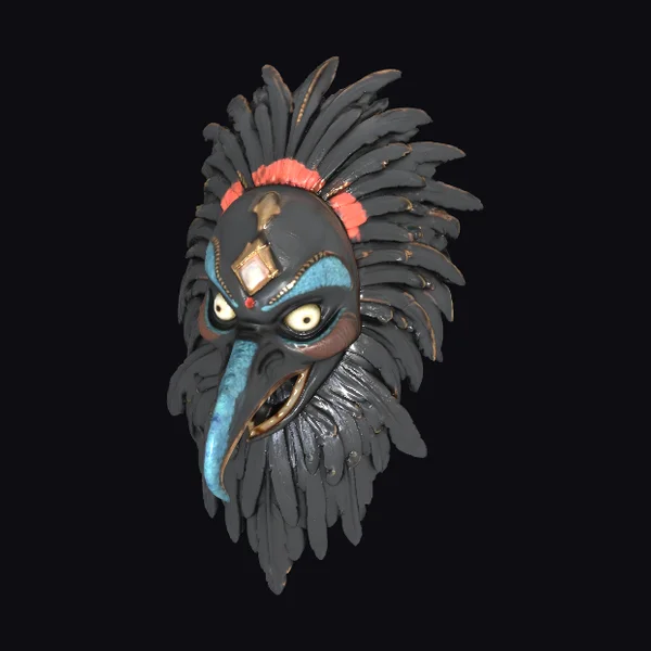 Dark Ebony Ritual Mask