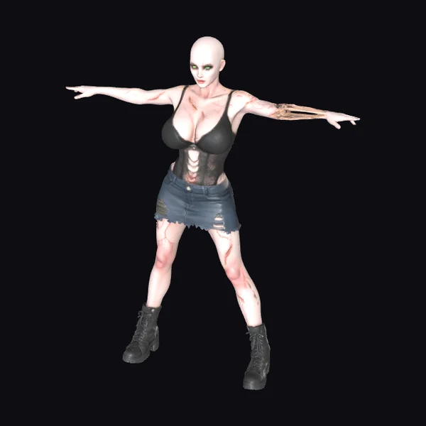 Bald Zombie Woman