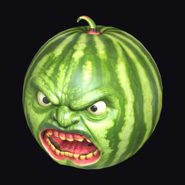 Angry Watermelon Face