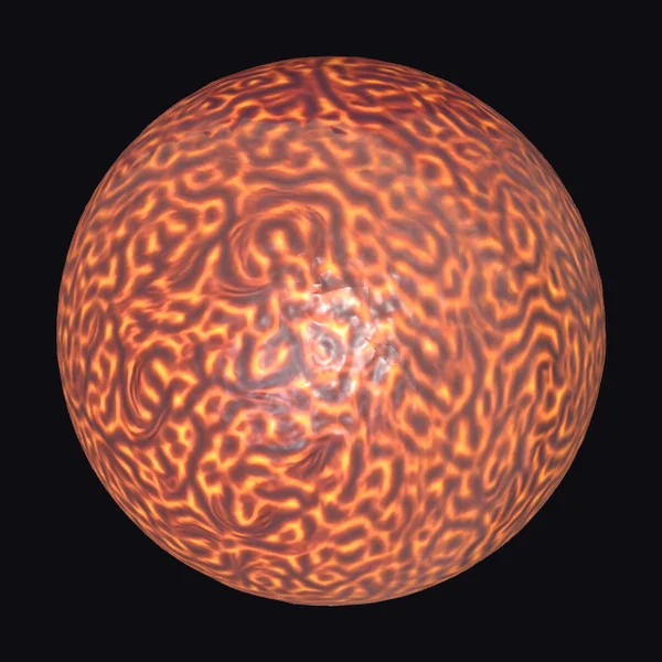 Glowing Orange Patterned Sphere