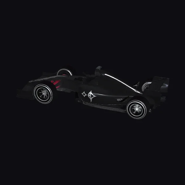 Sleek Black Race Car