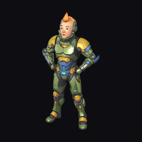 Armored Hero Character