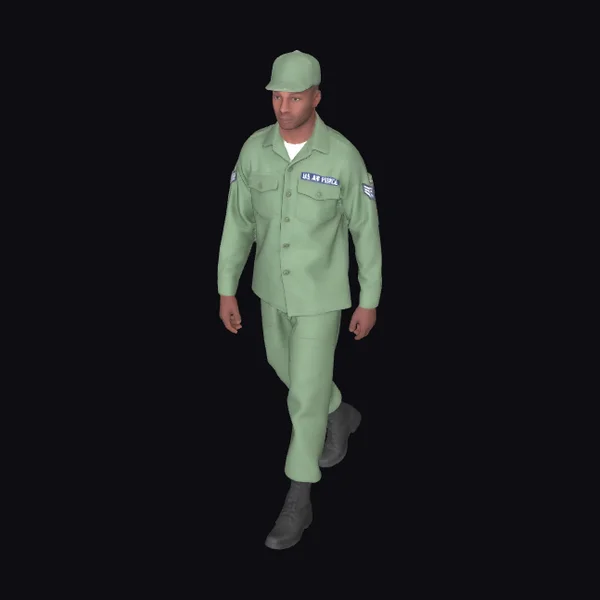 Airman in Olive Drab