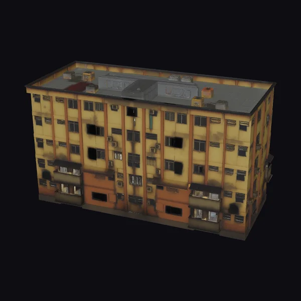 Yellow Apartment Building Facade