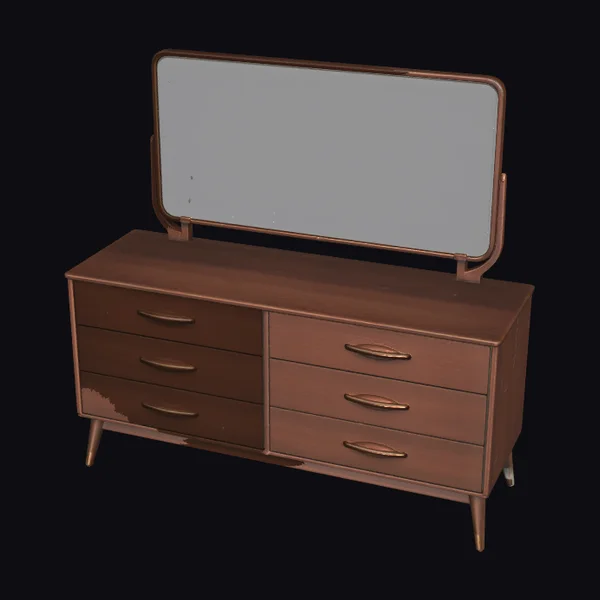 Mid Century Wooden Dresser