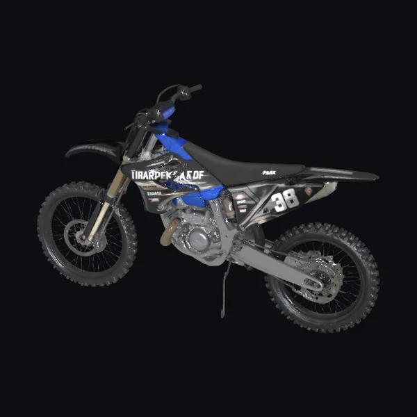 Black and Blue Motorcycle