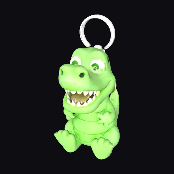 Green Crocodile Keychain