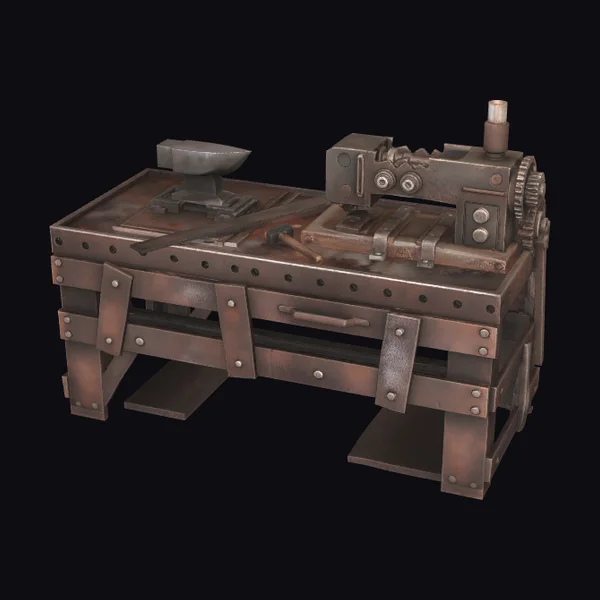 Rusty Metalworking Workbench